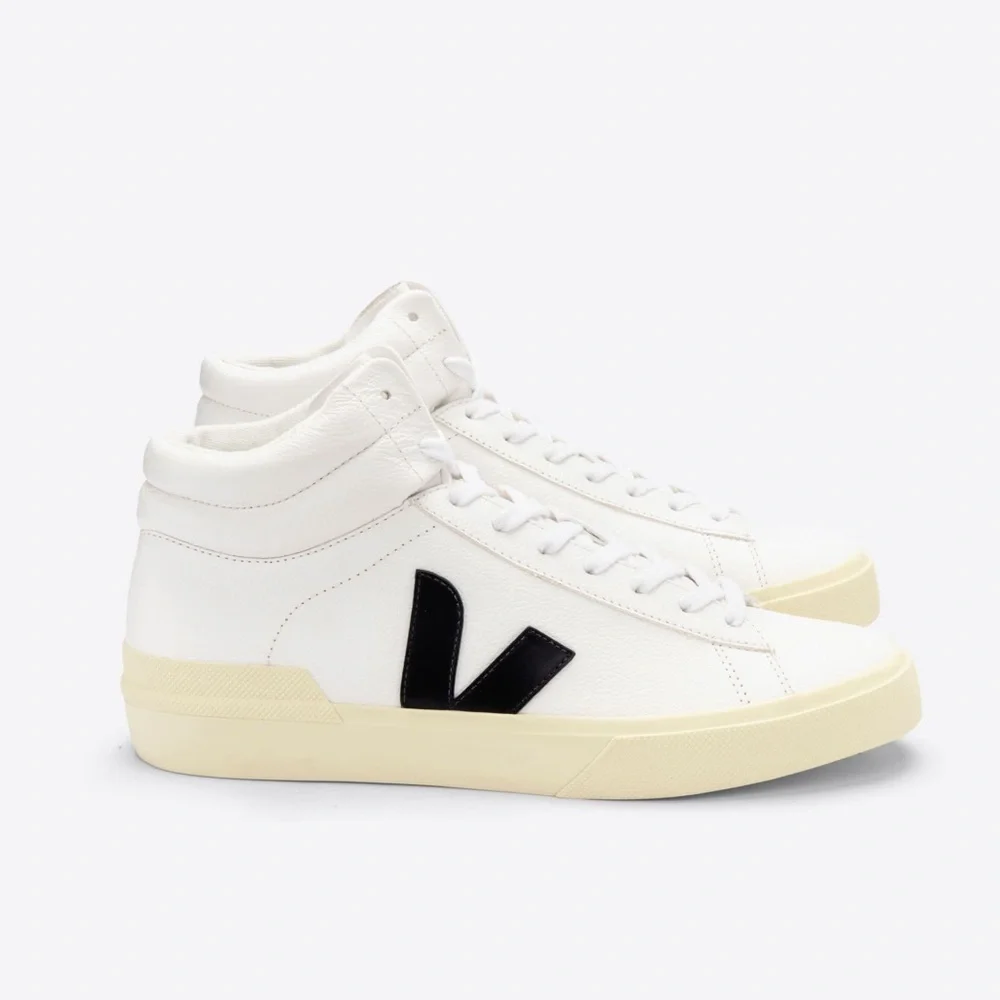 Veja Minotaur High Top Sneakers in Black and White